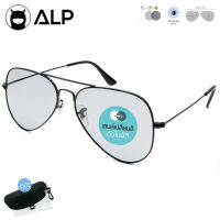 [โค้ดส่วนลดสูงสุด 100] ALP Polarized Transition Sunglasses แว่นกันแดด เลนส์ปรับแสง เลนส์ออโต้ Auto Light-adjusting Lens กัน UV 400 Aviator Style รุ่น ALP-3025