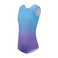 ✸♟♟ Kids Girl Gymnastics Sleeveless Ballet Dance Costume Shoulder Diamond Bright Spotted Body Suit For Children Leotard Bodysuit