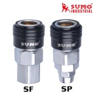 SUMO คอปเปอร์/ข้อต่อคอปเปอร์ ขนาด 1/4" (ลูกปืนอย่างดี)  ข้อต่อลมสวมเร็วหัวคอปเปอร์