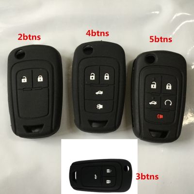huawe Folding Key Silicone Key Cover for Chevrolet Cruze Aveo Spark Volt Equi Remote Key Case Keyless Fob 2/3/4/5 Button