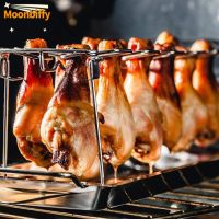 Chicken Duck Holder Rack Grill Stand Roasting For BBQ Rib Non Stick Carbon Steel Barbecue Accessories Grilled Rack 캠핑용품 화로대 석쇠