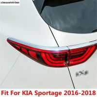 แถบแผ่นเรืองแสงคิ้วท้ายรถด้านหลังสำหรับ KIA Sportage 2016 2017 2018 ABS อุปกรณ์เสริมโครเมี่ยมการตกแต่งภายนอกชุดประกอบไฟท้าย