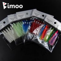 【cw】 Bimoo 2bags 16pcs Soft Squid Skirt Fishing Tackle Sea Lures Bait Threads Skirts Color Lumo 5cm 【hot】