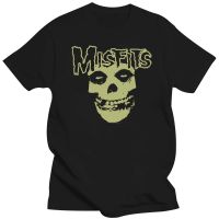 เสื้อยืดคอกลมหัวกระโหลกวินเทจ Misfits เสื้อยืดคอกลมแขนลำลองขาสั้นแบรนด์เนมสีดำมียี่ห้อเสื้อยืดคอกลมพิมพ์ลายแฟชั่น100% คอกลมผ้าคอตตอนหน้าร้อน