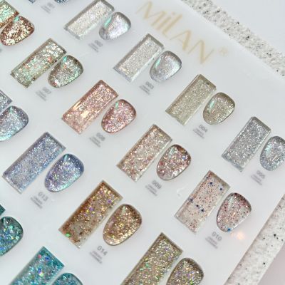 สีกลิตเตอร์ 25สี Milan Glitter สีเจล เล็บเจล