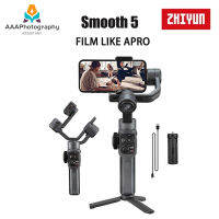 Zhiyun อุปกรณ์เครื่องกันสั่นแบบมือถือกิมบอลเรียบ5 3แกน,กิมบอลสำหรับ iPhone 14 PRO Max/ Samsung/Huawei/Xiaomi