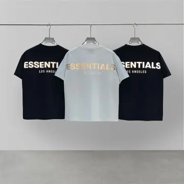 Men T-shirt FOG Essentials 3M Reflective Letter Los Angeles T