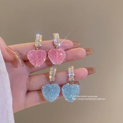 [COD] of love ins peach heart earrings 2022 new simple trendy temperament high-end cute for women