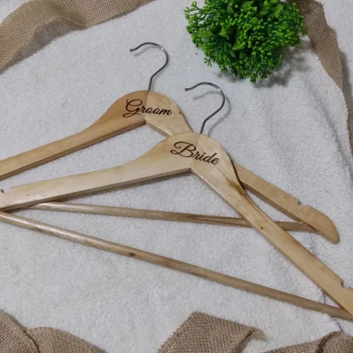 Laser Engraved Super High Quality Wooden hanger Lazada PH