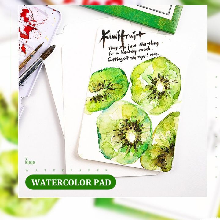 dorerart-4-types-300gsm-drawing-paper-for-watercolor-diy-postcard-painting-paper-water-color-book-art-paint-round-portable-watercolour-pad
