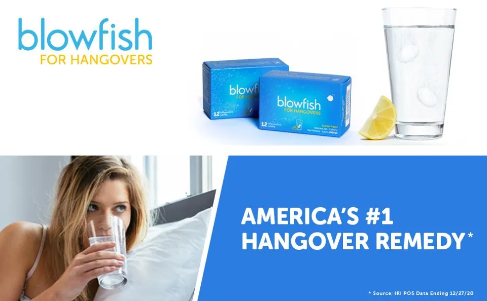Blowfish for Hangovers - FDA-Recognized Hangover Relief - Scientifically  Formulated to Relieve Hangover Symptoms Fast (1 Pack)