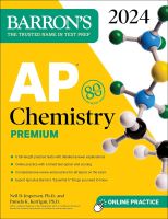 หนังสืออังกฤษใหม่ AP Chemistry Premium, 2024: 6 Practice Tests + Comprehensive Review + Online Practice (Barrons Test Prep) [Paperback]