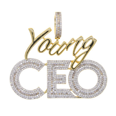 Tennis Chain Jewelry Collares Rope Chain Twisted Gold Silver Color Necklace young CEO pendant paved with CZ Rhinestone gifts