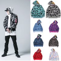 BAPE แฟชั่นผู้ชาย Hoodies เสื้อ SHARK HEAD คลาสสิกเสื้อกันหนาวเสื้อผ้า Bape shark hoodie เสื้อฮู้ด เบ็บ เสื้อกันหนาว เบ็บช๊าค มี62ลายให้เลือก ลายคราสสิค