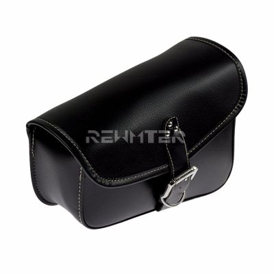 Motorcycle Saddlebag Luggage Tool Side Bag Left side PU Leather Black 1Pc For Harley Sportster XL883 XL1200 Touring Dyna Softail