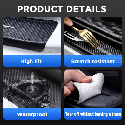 สำหรับ Mazda 6 ATENZA-รถประตู Sills Scuff แผ่นเกณฑ์ Protector ภายในเลียนแบบสติกเกอร์คาร์บอนไฟเบอร์อุปกรณ์เสริม