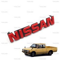 iBarod โลโก้ติดหน้ารถ โลโก้ติดหน้ากระจัง "NISSAN" 1 ชิ้น สีแดง ใส่ Nissan Datsun 720 ปี 1980-1991