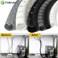 FEBRAIN 2ม. 3ม. 5ม ลวดพัน ม้วนเก็บสาย เกลียว ตัวป้องกันสายไฟ การจัดการ ที่เก็บสาย ท่อเก็บ