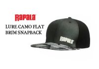 เครื่องแต่งกายตกปลา หมวก Rapala Lure Camo Flat Brim Cap ลายเหยื่อปลอมสีเทา RLCCFB