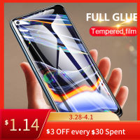 Full glue protective glass for realme xt x2 6 7 8 Q3 pro GT Neo 2 C21 C25s narzo 30a c3 8S 5G A5 screen protector tempered glass