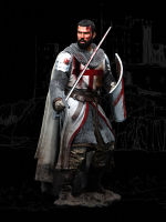 Unassambled 118 90MM Templar Knight, XII Century Figure Historical Resin kit miniature model Unpainted