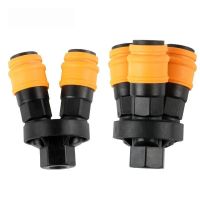 Quick Couping Connector For Air Compressor Pump 1/4 Thread Round Two Way Three Way Joing Pneumatic Parts