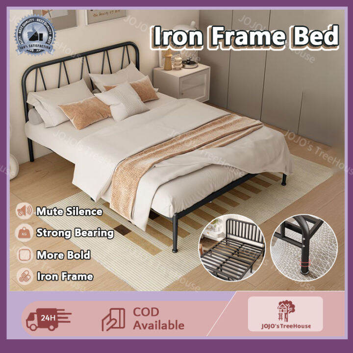 Nordic Metal Bed Frame Bed Frame Bed Frame Queen Size Single/Double ...