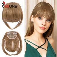 Synthetic Bangs Hair Clip In Extensions Natural Fringe Bangs Clip In Front Neat Flat Bang One Piece Straight Hairpiece For Women