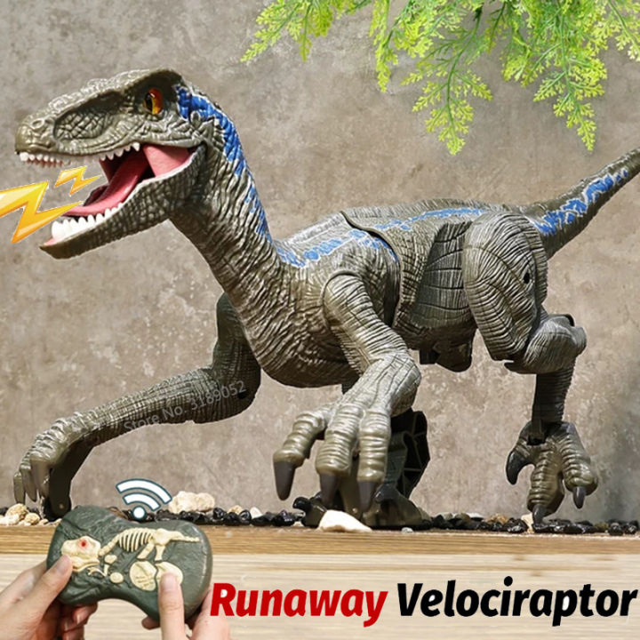 ร้อน-2-4กรัม-rc-ไดโนเสาร์-raptor-จูราสสิโลกการควบคุมระยะไกล-velociraptor-ของเล่นไฟฟ้าเดินมังกรของเล่นสำหรับเด็กของขวัญคริสต์มาส