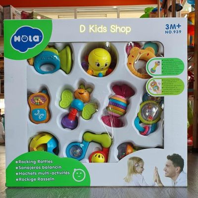 D Kids Baby Rattles เขย่ามือเด็ก ของเล่นนเด็ก เซ็ต 10 ชิ้น แบรนด์คุณภาพ Huile toys น่ารักสุดๆ