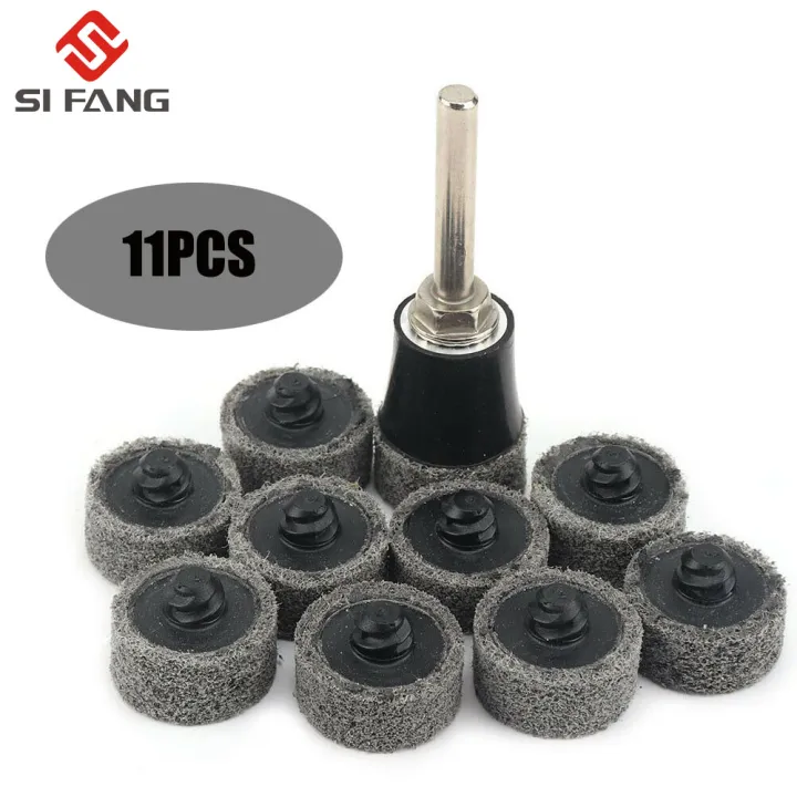 SI FANG 25mm/1Inch Roloc Polishing Wheel Buffing Pads Nylon Fiber Disc
