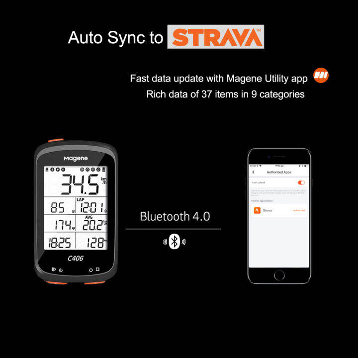 Magene C406 Bicycle GPS Computer Waterproof Wireless Smart Stopwatch