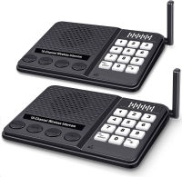 Intercoms Wireless for Home - 10 Channel 3 Privacy Code Wireless Intercom System for Home House Business Office - GLCONN 1.1 Mile Range Room to Room Intercom Communication System - 2 Pack Intercom x 2