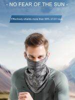 hotx【DT】 Men Silk Anti-UV Quick-drying Face Cover Scarf Breathable Male Windproof Dustproof Ear-hanging