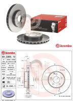 09 C893 11 จานเบรค ล้อ F (ยี่ห้อ BREMBO) รุ่น HC UV PTV Benz W211 E200 220CDI 230 240 ปี2003-2009