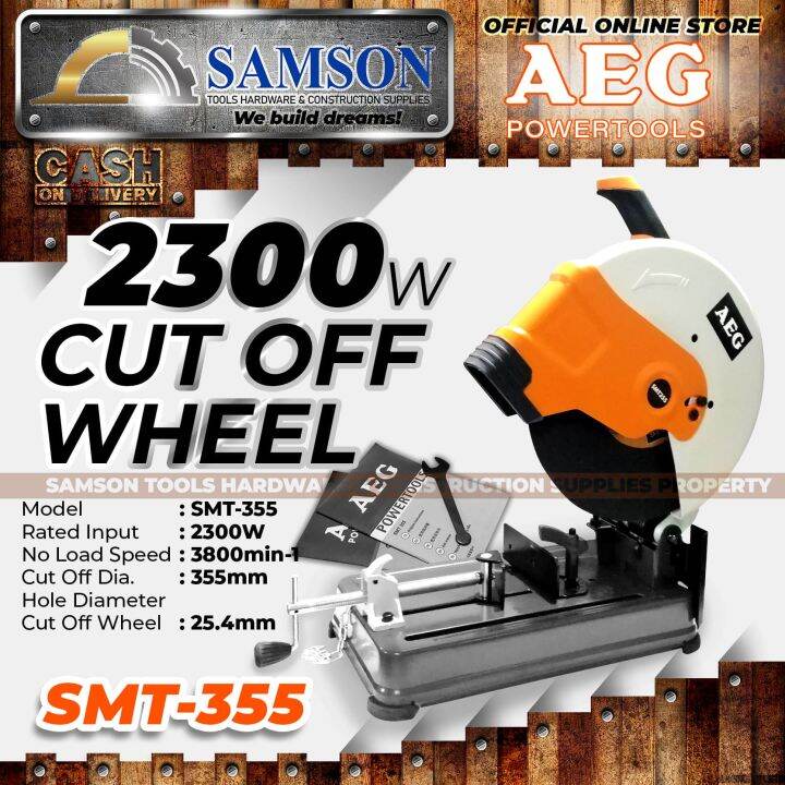 AEG Powertools 2300W Metal Cutting Chop Saw/Cut Off Machine (SMT355