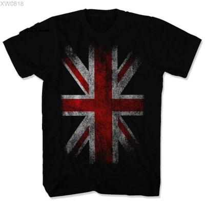 2023 new Men (สต็อกเพียงพอ) T shirt Fashion shirt ENGLAND FLAG Union Jack Vintage Britain Flagge United Kingdom UK Tee Shirts Unisex women Cotton selling t-shirtsคุณภาพสูง size:S-5XL