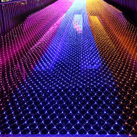 AC 220V 1.5m 96leds Outdoor Fishing Net Light String Starry Christmas Garden Decoration Fairy Lights Garland Holiday Lighting