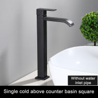 Bathroom Faucet 304 Stainless Steel Washbasin Black Color Single Cold Water Tap Bathroom Accessories