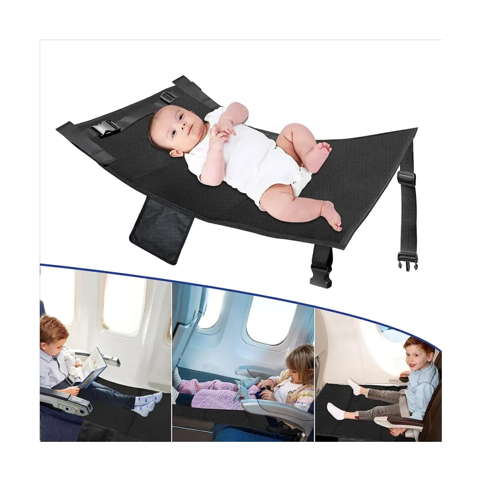 Airplane Cushion Extender Portable Airplane Travel Footrest With Side  Pockets For Leg Rest Airplane Cushion Extender