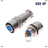 ?? 1ชุดปลั๊กไฟฟ้ามินิ XLR การบิน XS9 XS10 2Pin 3Pin 5Pin 4Pin 9มม. 10มม. ตัวเชื่อมซ็อกเก็ตสำหรับการบินล็อคด้วยตนเอง