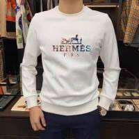 Herm es Long-sleeved Sweatshirt New Classic H Carriage Pattern Printed Letters LOGO Casual Couples Fashion Joker Tops.