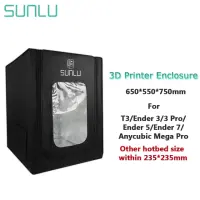 Sunlu กล่องเครื่องพิมพ์3d 65*55*75ซม. เอฟเฟกต์ฉนวนกันความร้อนที่ดีสำหรับ Ender 3/3 Pro/ V2 235*235มม. ติดตั้งง่ายแผ่นเครื่องพิมพ์ร้อน