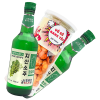 Combo 2 chai nước trái cây jisan sochu vị nho xanh + bánh vỏ sỏ rang tép - ảnh sản phẩm 8