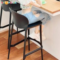 2Pcs 1:6 Dollhouse Miniature Bar Counter Chair Dining Chair High Stool Chair Furniture Model DIY Dolls House Life Scene Decor