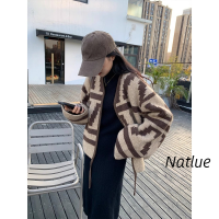 Natlux เสื้อแขนยาวผญ เสื้อคลุมหญิง เสื้อกันหนาว ผญ เสื้อสเวตเตอร์ เสื้อไหมพรมผญ เสื่อฮู้ดหญิงคู่ เสื้อแขนยาวหลวม 2023 ใหม่ 36Z230907