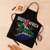 South Africa Roots South African Flag Gift Apron Home Cleaning Professional Barber Apron Valves