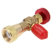 1pc 1/4SAE 5/16SAE Car A/C Air Conditioning Valve Charging Hoses Brass Safety Refrigerant R410A R32 Tool Parts Accessories