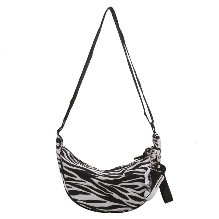 ins-super-popular-crossbody-running-bag-women-2023-new-trendy-japanese-girl-one-shoulder-dumpling-bag-men-and-women-zebra-pattern-chest-bag