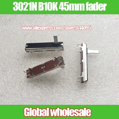 1pcs 45mm 4.5cm B10K Straight Slide Potentiometer / Dimming Light Mixer Fader 3021N / Handle Height 15mm 1-channel fader B103
